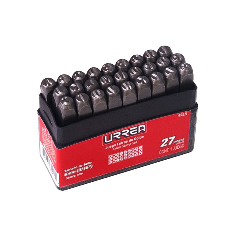 Juego de letras de golpe de 3/16?, 42L5 Urrea