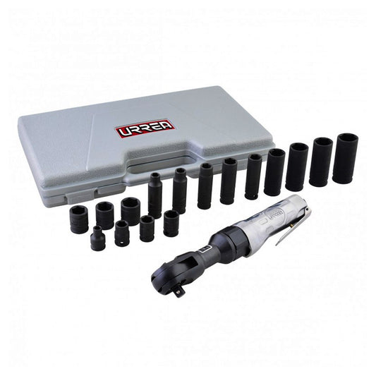 Jgo.Matraca Neumatica 3/8" 17 Pz Up886Km Urrea