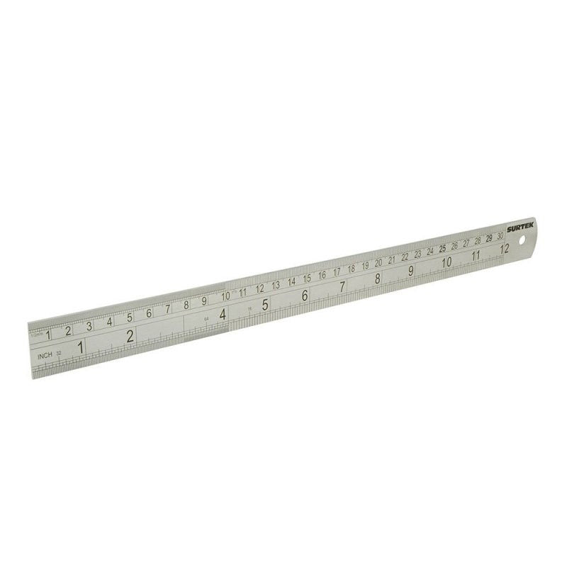 Regla de acero inoxidable de 12", 122211 Surtek