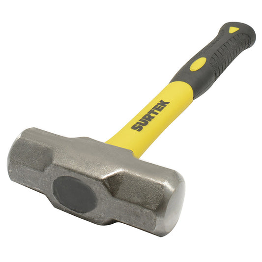 Marro octagonal de 4 lb cabeza forjada con mango corto de fibra de vidrio de 12", MARR4FV Surtek
