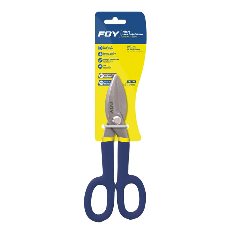 143133 tijera para hojalatero 8" foy