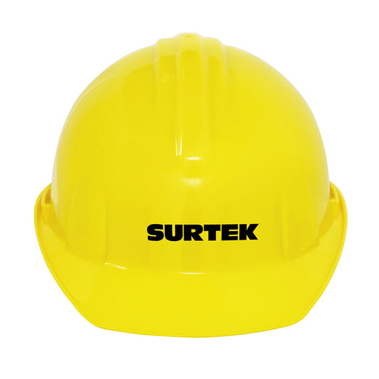 Casco de seguridad con ajuste de matraca amarillo, 137308 Surtek