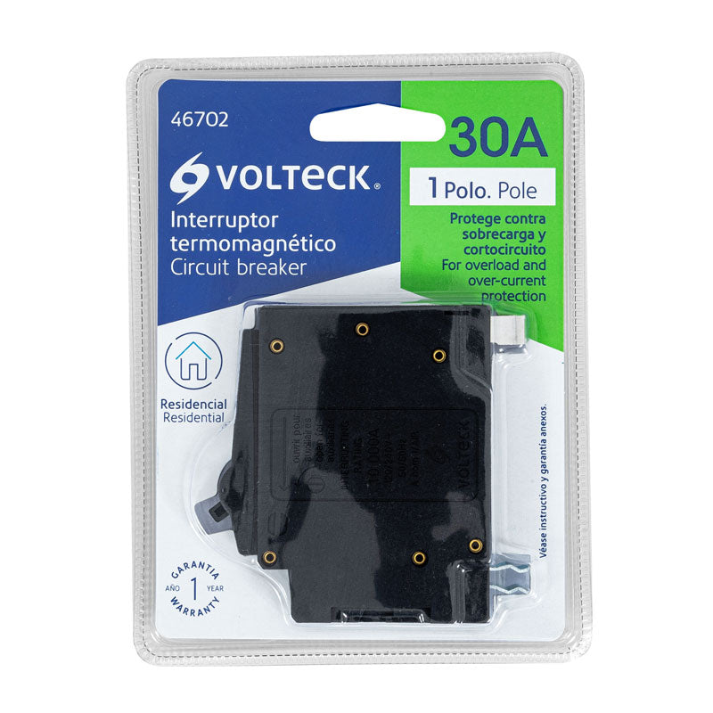 Interruptor termomagnético 1 polo 30 A, 46702 Volteck IT 130