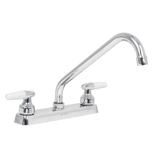 Mezcladora de 8" para fregadero con cuello largo, manerales de cono, 49221 Foset F 318I