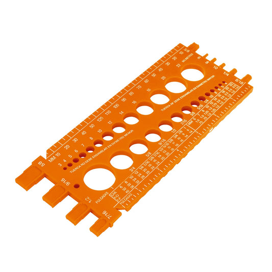 Regleta medidora de tuercas y tornillos de 22 cm, 10811 Truper REGLA 22