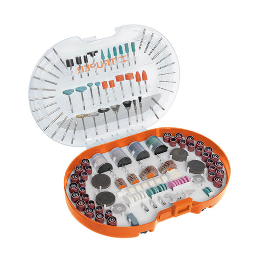 Kit con 276 accesorios para herramienta rotativa, 100729 Truper MOTO KIT 276