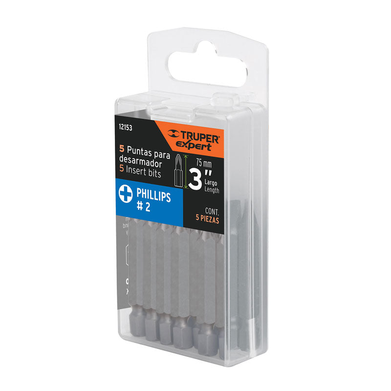 Puntas phillips c/5pza ph2 largo 3"12153 rxnu trup