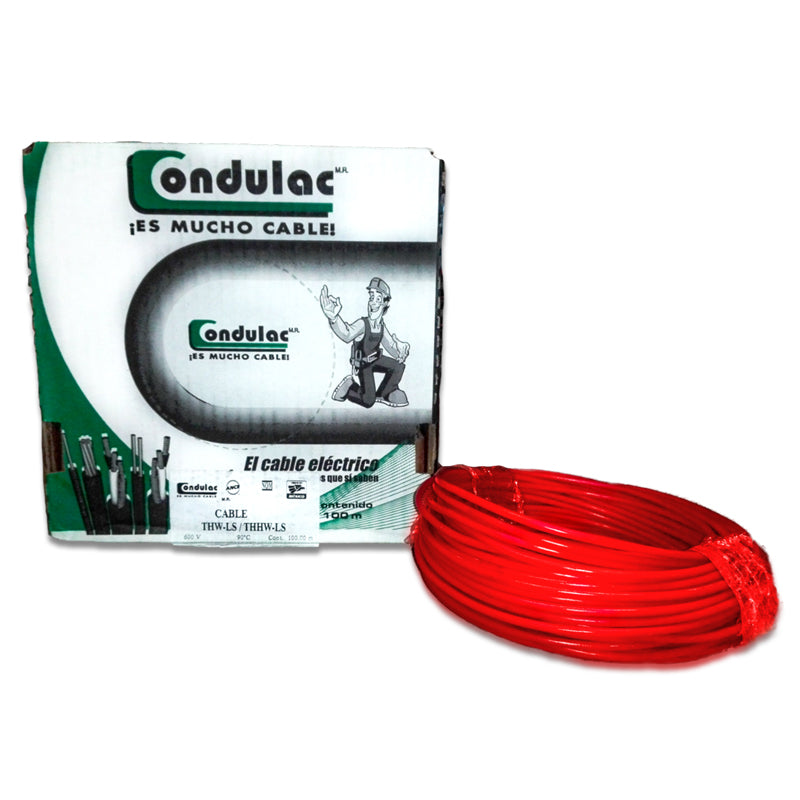Cable De Luz Rojo Thw Cal. 10 204 Cthw10 R Condulac