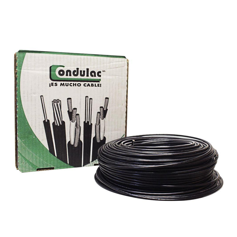 Cable De Luz Negro Thw Cal. 10 204 Cthw10 N Condulac