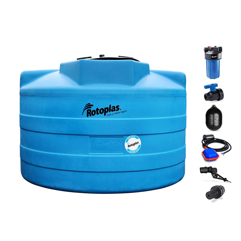 Cisterna de 2800 lts con accesorios, 510157 Rotoplas