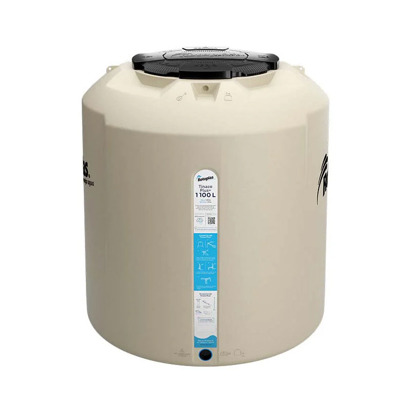 Tinaco Plus+ equipado de 1100 lts, color beige, 500472 Rotoplas