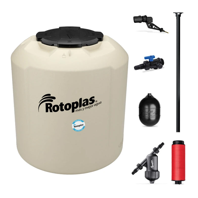 Tinaco Plus+ equipado de 1100 lts, color beige, 500472 Rotoplas
