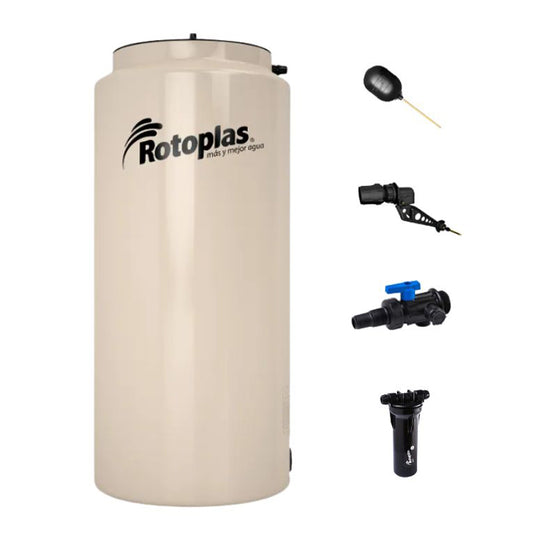 Tinaco vertical de 500 lts con 4 accesorios, 500510 Rotoplas