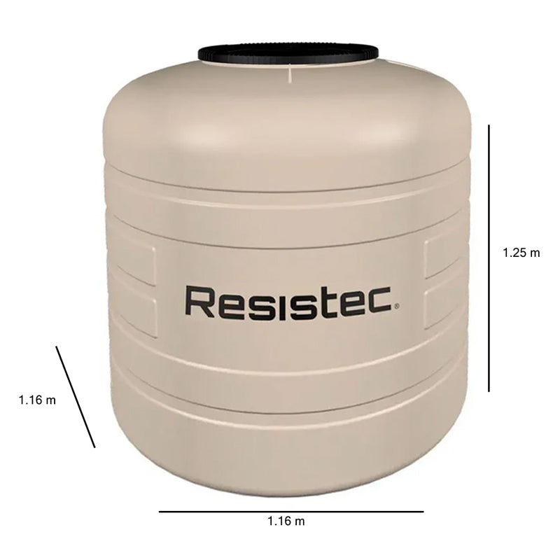 Tinaco resistec de 1100 lts, color beige, 500499 Rotoplas