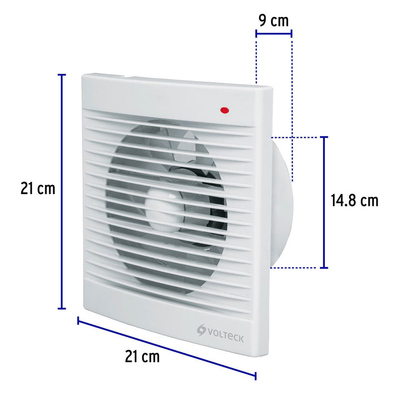 Extractor de aire de 6", blanco, 48532 Volteck EXA 6B