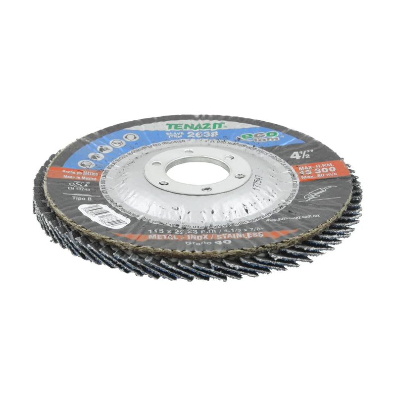 Disco laminado para desbaste de 4 1/2" x 7/8", grano 40, 2638 Tenazit