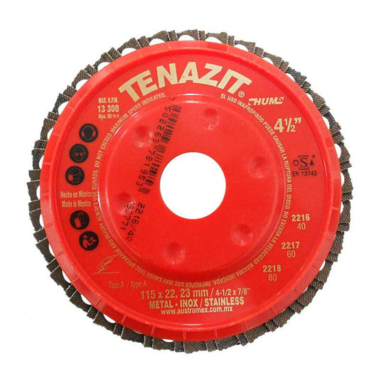 2217 Disco Laminado Hum 4.1/2" Grano 60 Tenazit