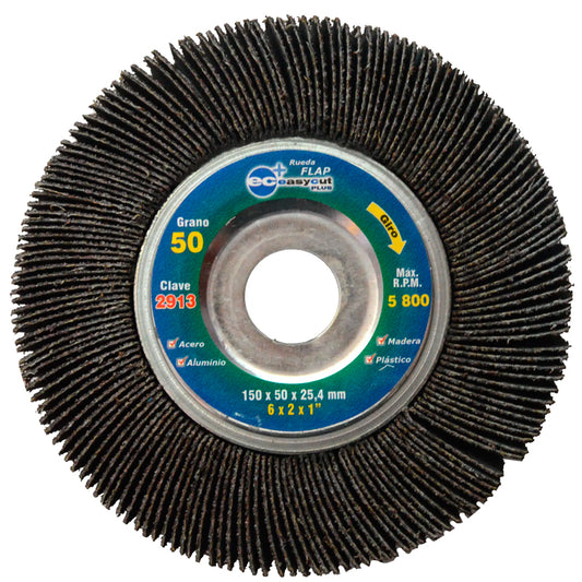 2913 Rueda Flap 6" X 2" X 1" G50 Austromex