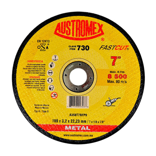 730 Disco Metal Plano 7" X 1/8" X 7/8" Austromex