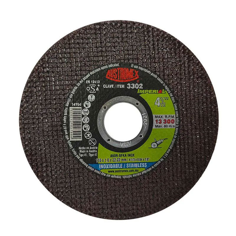 3302 Disco Corte Inox. 4.1/2" X 1 Mm Austromex