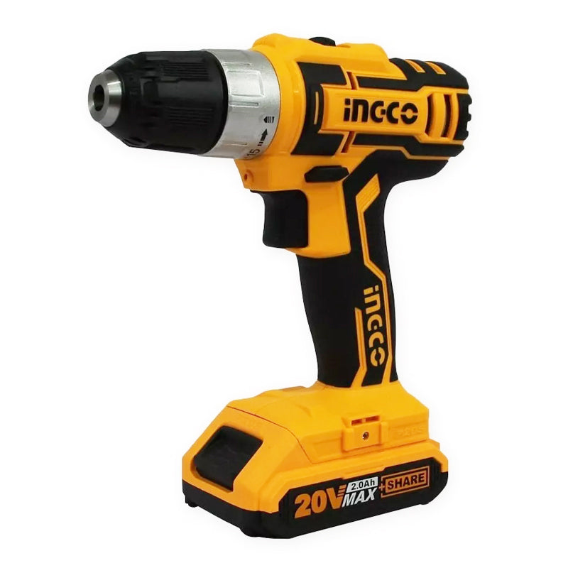 Taladro Inalámbrico De 3/8" De 20V Con 2 Baterías, Ucdli2002 Ingco