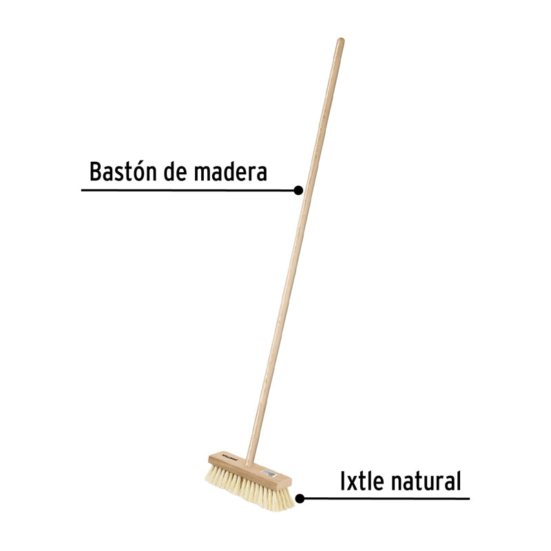 Cepillo para impermeabilizar con cerdas de ixtle, mango de 48", 28002 Pretul CIM-28P
