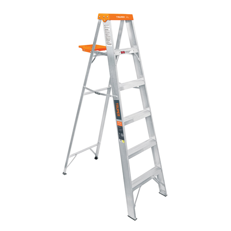 Escalera de tijera tipo ll, 5 peldaños y bandeja, 10335 Truper EST-25