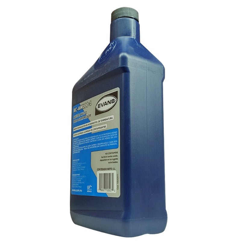 Aceite Para Compresor De 1 Lt Aw100 Evans - Tool Ferreterías / Ferretodo - Herramientas y material de construcción.