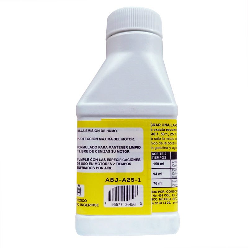 Aceite Premium 2 Tiempos 25:1 Para Motor A Gasolina 150 Ml Evans - Tool Ferreterías / Ferretodo - Herramientas y material de construcción.