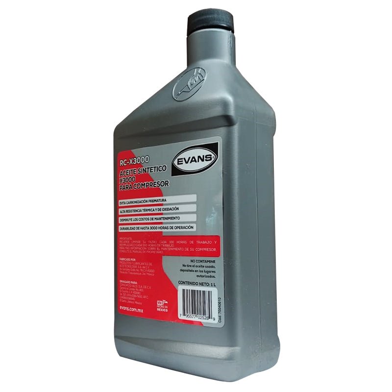 Aceite Sintético Para Compresor De 1 Lt X3000 Evans - Tool Ferreterías / Ferretodo - Herramientas y material de construcción.