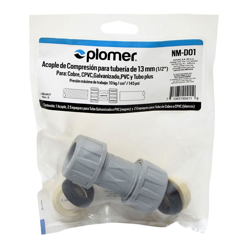 Acople De Compresión De 1/2" Para Tubería Hidráulica Nmd01 Coflex - Tool Ferreterías / Ferretodo - Herramientas y material de construcción.