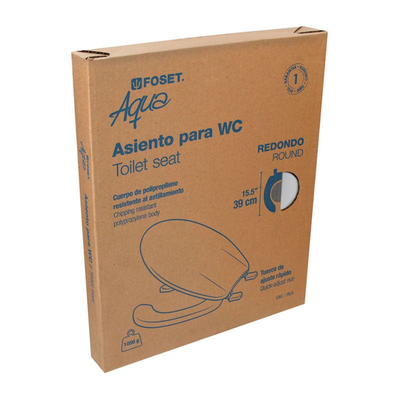 Asiento Redondo Para Wc, Abierto, Blanco, Foset - Tool Ferreterías / Ferretodo - Herramientas y material de construcción.
