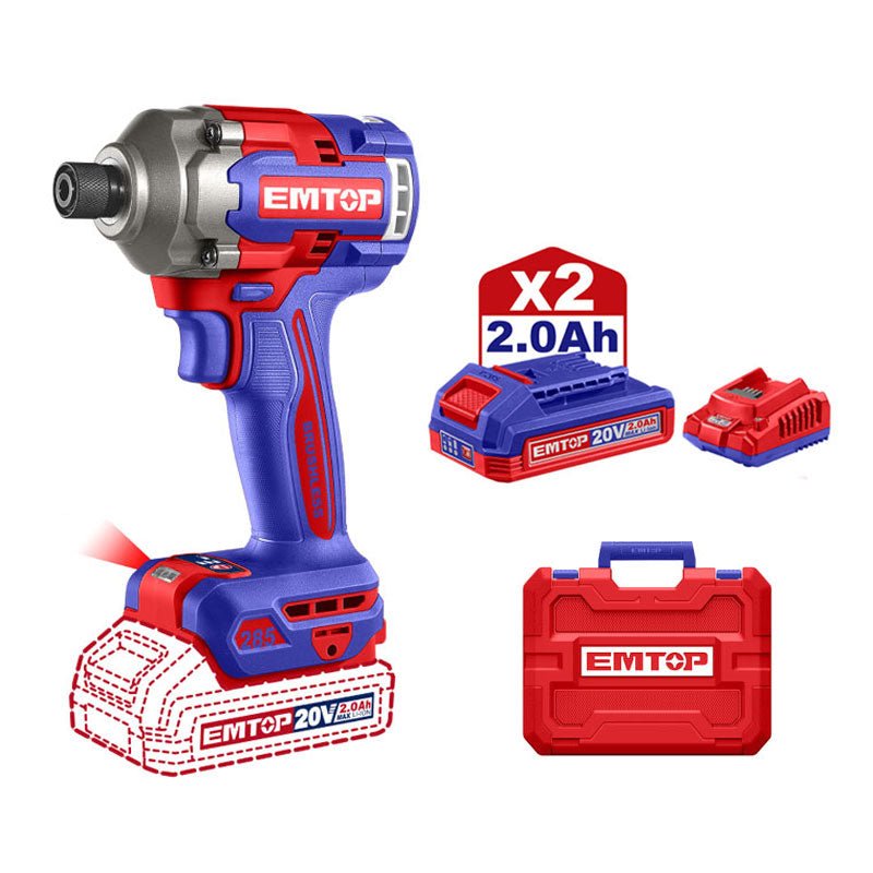 Atornillador d/imp.2bat/1carg.20v ULCIRL2028 Emtop - Tool Ferreterías / Ferretodo - Herramientas y material de construcción.