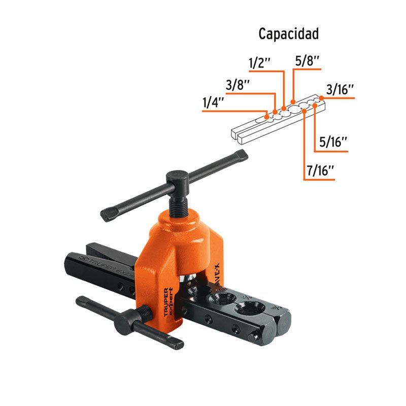 Avellanador Profesional De 3/16" A 5/8", Truper Expert - Tool Ferreterías / Ferretodo - Herramientas y material de construcción.