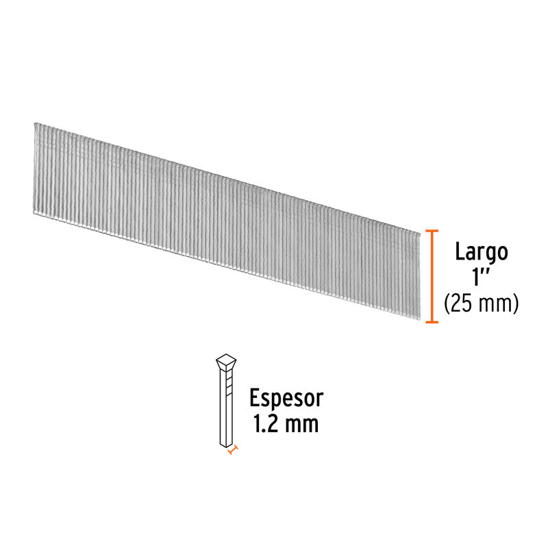 Caja con 5000 clavos calibre 18 de 25 mm para CLNE 18, 18263 Truper CLANEU 18 25 - Tool Ferreterías / Ferretodo - Herramientas y material de construcción.