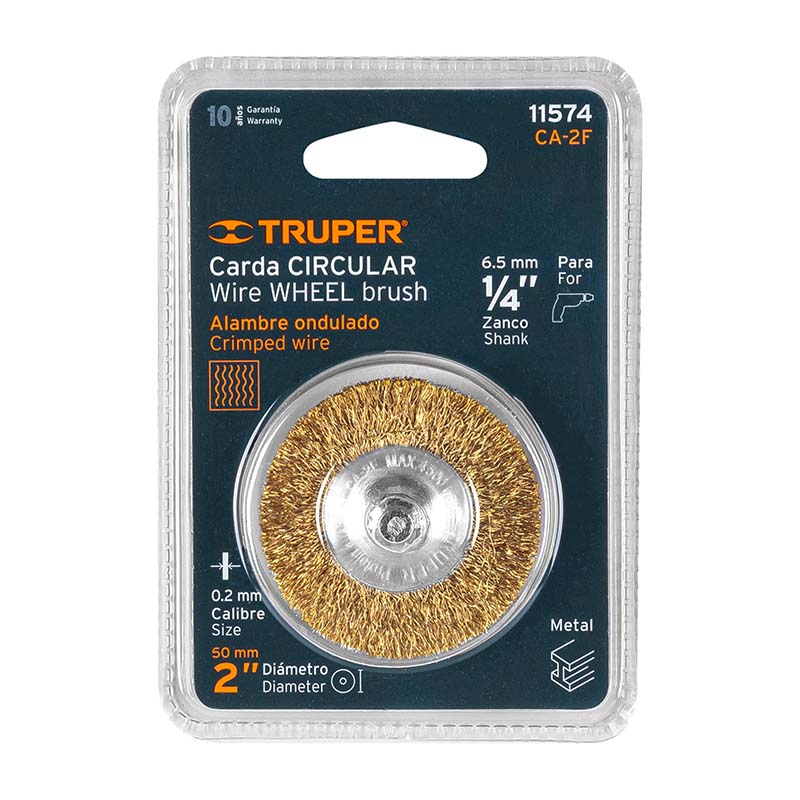 Carda Circular 2" Alambre Fino Para Taladro, Truper 11574 - Tool Ferreterías / Ferretodo - Herramientas y material de construcción.