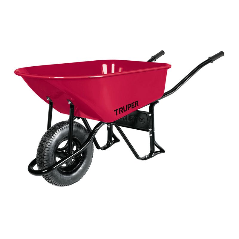 Carretilla 6 Ft3 Neumática, Bastidor Tubular, Truper - Tool Ferreterías / Ferretodo - Herramientas y material de construcción.
