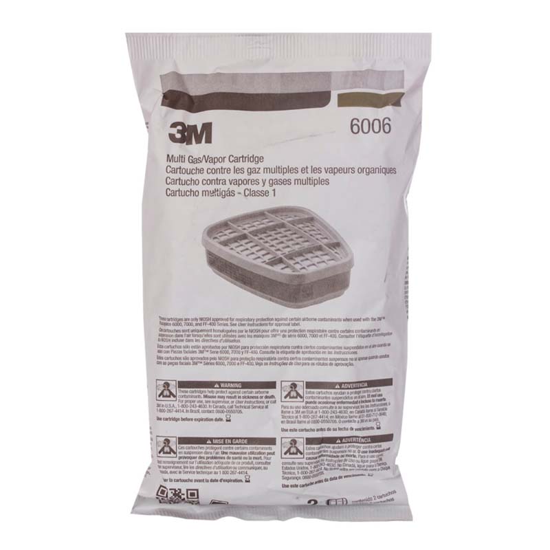 Cartucho Multi Gas Ácido Y Vapores Orgánico 6006 3M Protección Respiratoria - Tool Ferreterías / Ferretodo - Herramientas y material de construcción.