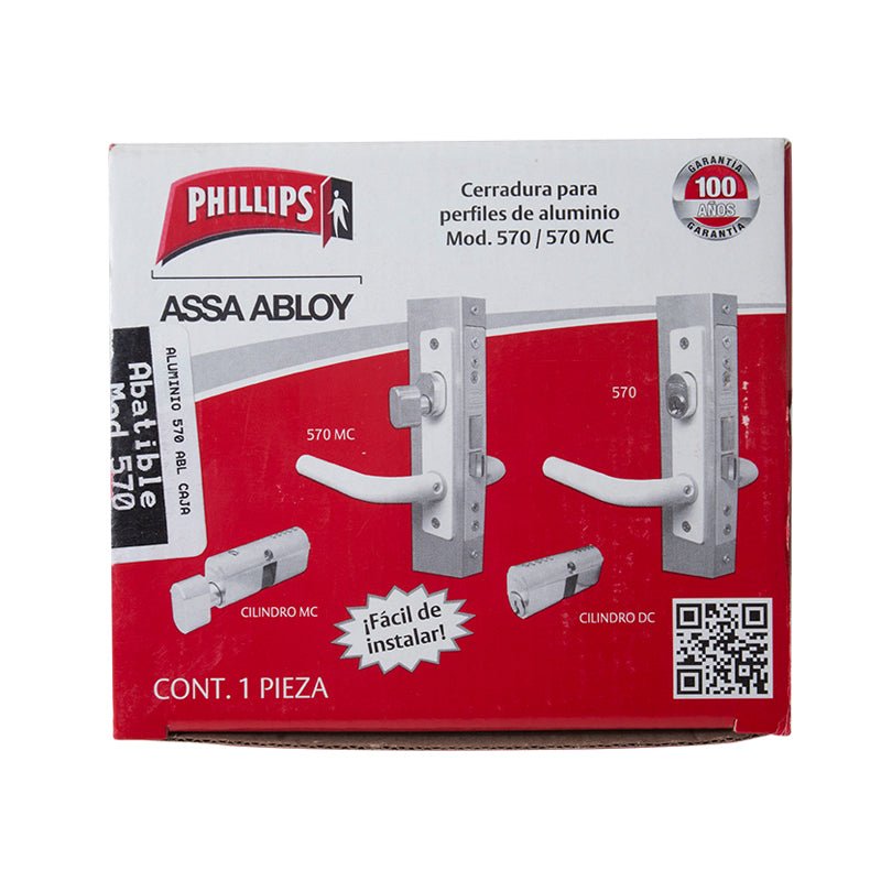 Cerradura 570 Abl Blanco Phillips - Tool Ferreterías / Ferretodo - Herramientas y material de construcción.