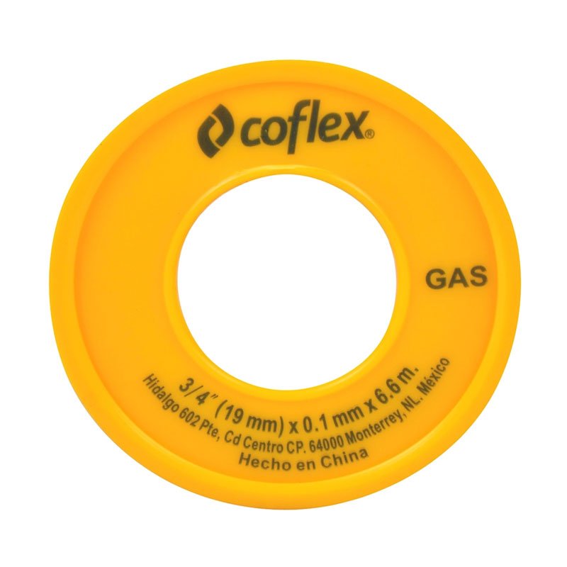 Cinta Selladora Para Gas Amarilla De 3/4" X 6.60 M Wtg3460 Coflex - Tool Ferreterías / Ferretodo - Herramientas y material de construcción.