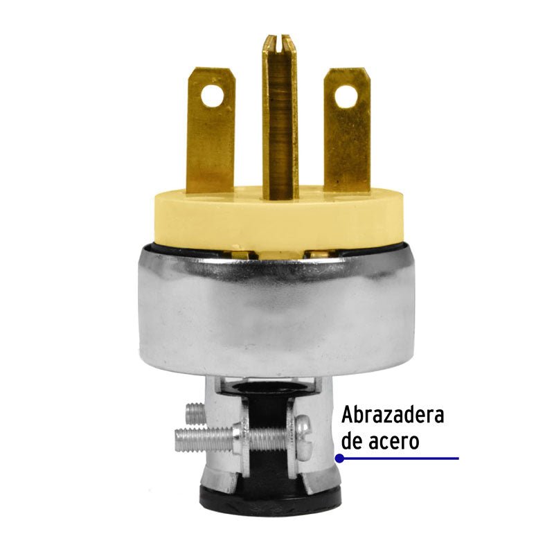 Clavija industrial blindada aterrizada cara de chino, 46203 Volteck CLI CH - Tool Ferreterías / Ferretodo - Herramientas y material de construcción.