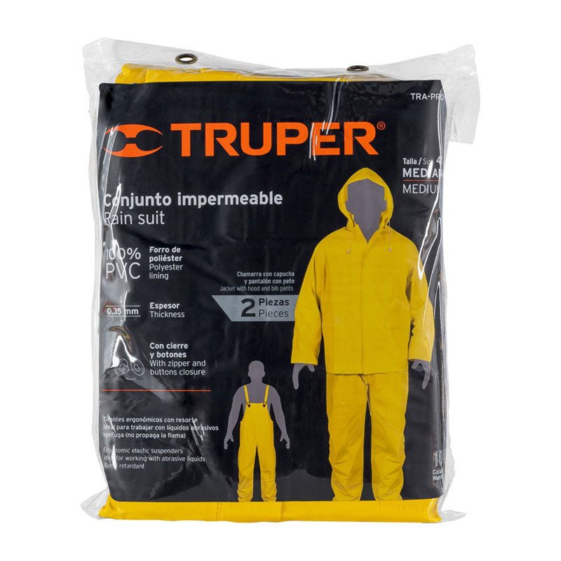 Conjunto Impermeable Doble Capa, Talla M, Truper - Tool Ferreterías / Ferretodo - Herramientas y material de construcción.
