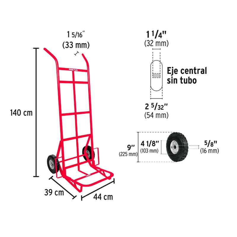 Diablo De Carga De 400 Kg, Ruedas Sólidas, Doble Balero - Tool Ferreterías / Ferretodo - Herramientas y material de construcción.