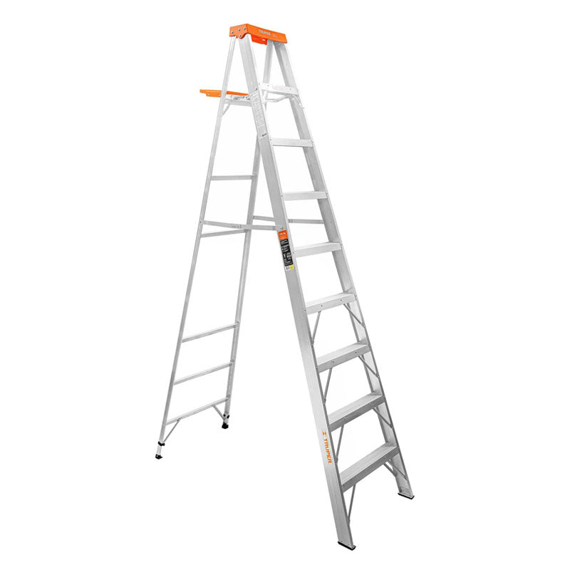 Escalera De Tijera Tipo Ll 8 Peldaños Y Bandeja, Truper - Tool Ferreterías / Ferretodo - Herramientas y material de construcción.