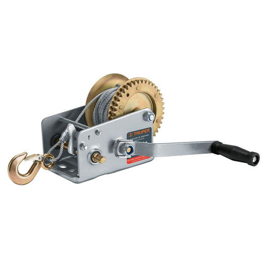 Malacate De Manivela 1100 Kg Con Cable, Truper