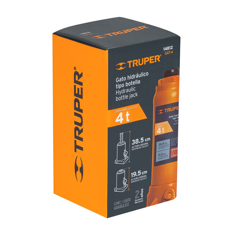 Gato Hidráulico De Botella De 4 Ton, Truper