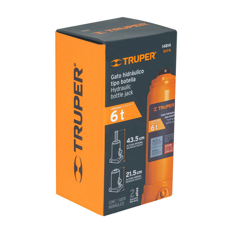 Gato Hidráulico De Botella De 6 Ton, Truper