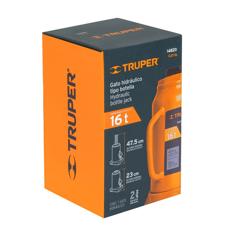 Gato Hidráulico De Botella De 16 Ton, Truper