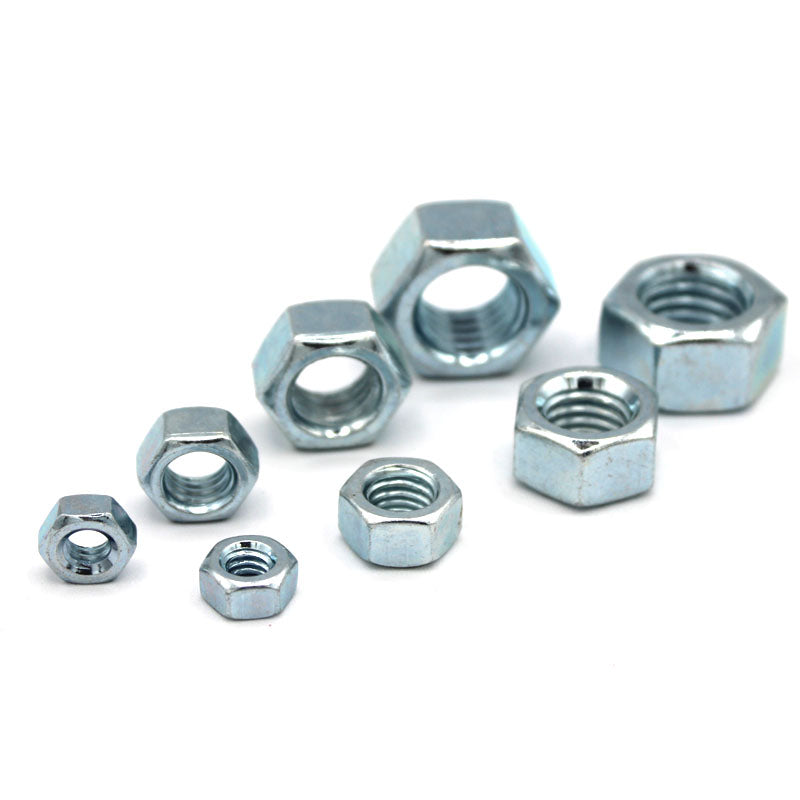 Tuerca Hexagonal Liviana Galvanizada De 1/4"