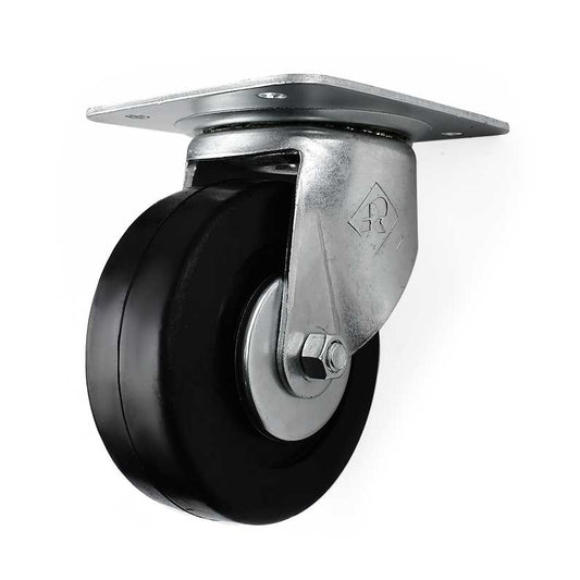 Rodaja Industrial De 2? Con Placa Giratoria Y Rueda De Hule Con Buje